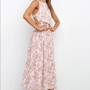 ESTHER DRESS - TAN FLORAL